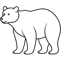 polar bear vector illustration mascot,bear silhouette,vector,icon,svg,characters,Holiday t shirt,black bear drawn trendy logo Vector illustration,bear on a white background,eps,png,line art