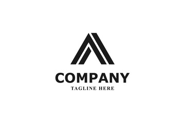 letter a abstract modern logo