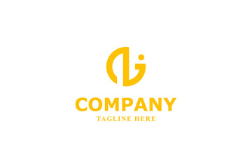 letters a and j circle logo