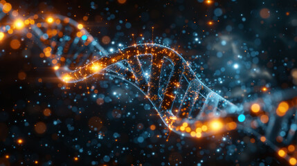 Abstract image of DNA spiral