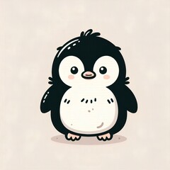 Fototapeta premium penguin on a white background, penguin, cartoon penguin