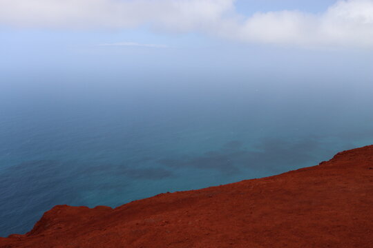 View from the cliff at the mirador de Abrante on the canary island La Gomera