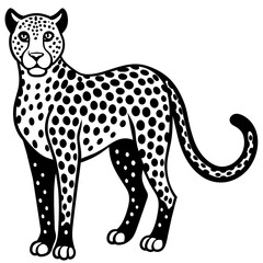 cheetah cartoon vector illustration mascot,cheetah apple silhouette,vector,icon,svg,characters,Holiday t shirt,black cheetah cartoon drawn trendy logo Vector illustration,cheetah cartoon on a white ba