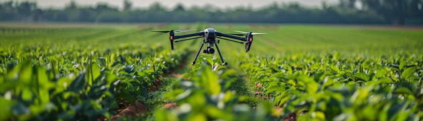 Innovative farming through tech: precision agriculture uses drones and sensors for optimizing yields on farms effectively.