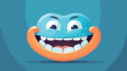 Smile joke 2d flat cartoon vactor illustration isolated