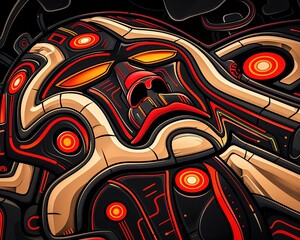 Lights blink along the devices body, signaling its operational status and interactions, seen in communicative closeup