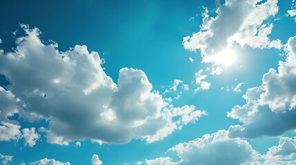 Clean Sky with Clouds Texture