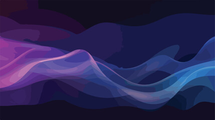 Smoky glowing waves in the dark vector abstract background - obrazy, fototapety, plakaty