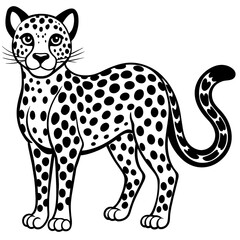 Tiger cartoon vector illustration mascot,cheetah Tiger silhouette,vector,icon,svg,characters,Holiday t shirt,black Tiger cartoon drawn trendy logo Vector illustration,cheetah cartoon on a white backgr