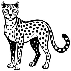 Tiger cartoon vector illustration mascot,cheetah Tiger silhouette,vector,icon,svg,characters,Holiday t shirt,black Tiger cartoon drawn trendy logo Vector illustration,cheetah cartoon on a white backgr