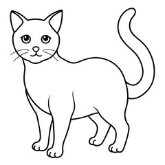 cat vector illustration mascot,cat silhouette,vector,icon,svg,characters,Holiday t shirt,black cat cartoon drawn trendy logo Vector illustration,donkey cat on a white background,eps,png,line art