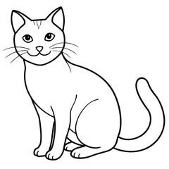 cat vector illustration mascot,cat silhouette,vector,icon,svg,characters,Holiday t shirt,black cat cartoon drawn trendy logo Vector illustration,donkey cat on a white background,eps,png,line art