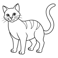 cat vector illustration mascot,cat silhouette,vector,icon,svg,characters,Holiday t shirt,black cat cartoon drawn trendy logo Vector illustration,donkey cat on a white background,eps,png,line art