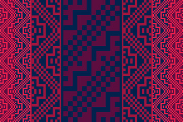 Traditional ethnic, geometric, ethnic,culture,ikat, fabric pattern for textiles,rugs,wallpaper,clothing,sarong,batik,wrap,embroidery,print,background, illustration, ikat,  black and red pattern,brown 