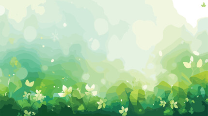 Spring background abstract banner green blurred bok