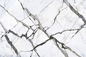 the exquisite beauty of Calacatta marble, prized for its distinctive white background and bold, dramatic veining that creates a striking visual contrast - 784509534