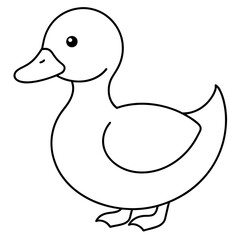 duck vector illustration mascot,duck silhouette,vector,icon,svg,characters,Holiday t shirt,black duck cartoon drawn trendy logo Vector illustration,duck on a white background,eps,png,line art