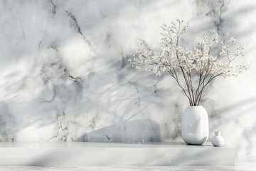 White marble-themed images evoking a sense of serenity and purity, featuring soft hues and subtle variations in tone that create a tranquil and harmonious ambiance - 784509930