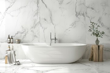 White marble-themed images evoking a sense of serenity and purity, featuring soft hues and subtle variations in tone that create a tranquil and harmonious ambiance - 784509934