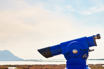 Tourist binoculars in Las Salinas, Cabo de Gata, Spain - 784509942