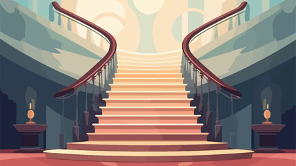 Stairs symbol 2d flat cartoon vactor illustration isolated