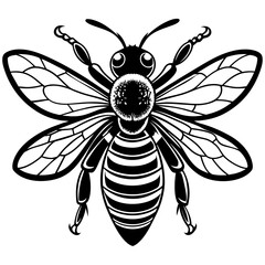 bee and flower vector illustration mascot,Honnybee silhouette,vector,icon,svg,characters,Holiday t shirt,black bee cartoon drawn trendy logo Vector illustration,bee on a white background,eps,png,line 