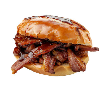 Rib sanduich isolated on transparent background