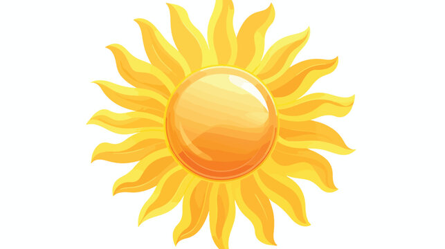 Sun icon. Cartoon illustration of sun vector icon f