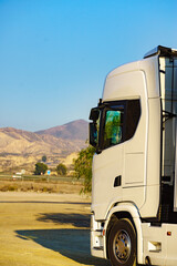 Truck on mediterranean coast