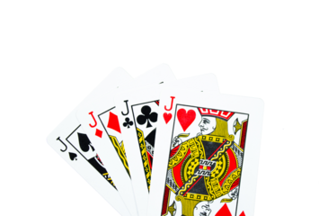 Set of jack cards on transparent background - playing cards