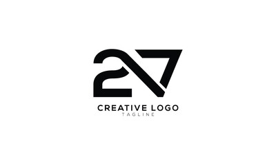 2V Abstract initial monogram letter alphabet logo design