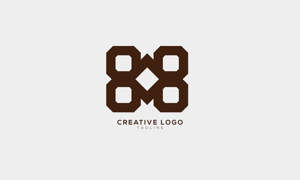 808 88 Abstract initial monogram letter alphabet logo design