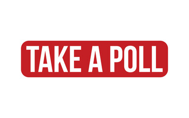Take A Poll Stamp. Red Take A Poll Rubber grunge Stamp