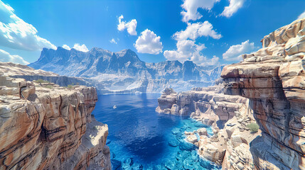 Rocky Mediterranean Coastline with Turquoise Waters, Perfect for Scenic Summer Destinations