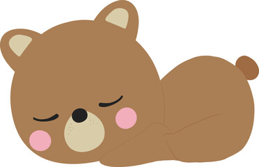 brown bear sitting down