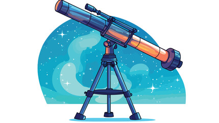 Telescope astronomy stargazing clipart vector illustration