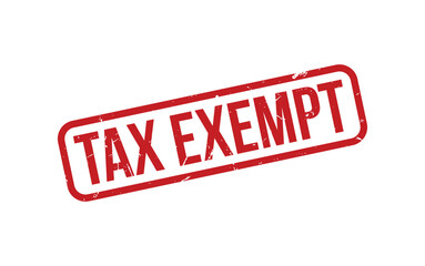Tax Exempt Stamp. Tax Exempt Rubber grunge Stamp Seal
