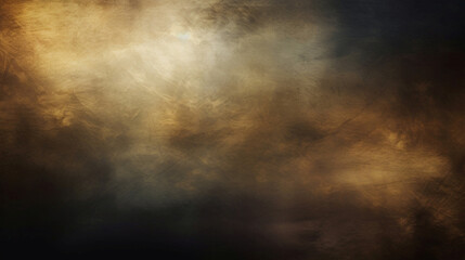 abstract smoke background with dim yellow, gold, sepia and dark colors on the black. grunge texture for background, banner. - obrazy, fototapety, plakaty