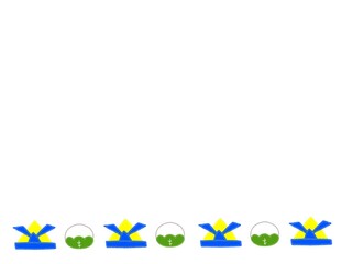 兜と柏餅のかわいいフレーム
