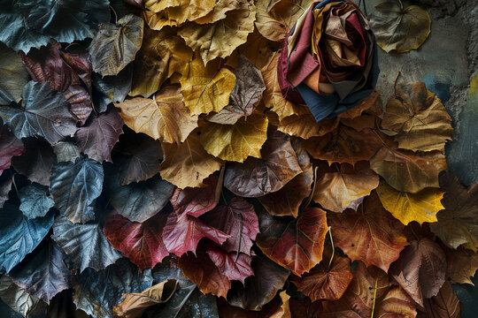 A tailor who stitches together garments from fallen autumn leaves