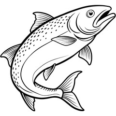 Illustration of a fish on a transparent background