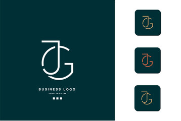 JG, GJ, J, G, Abstract Letters Logo Monogram