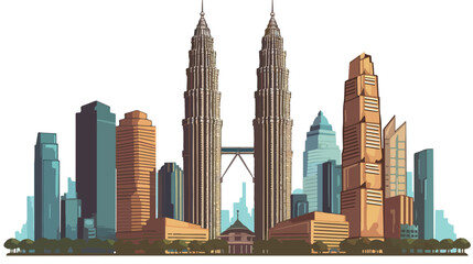 The Petronas Twin Towers Malaysia are the worlds ta