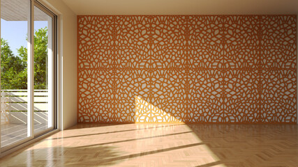 Large luxury modern bright interiors Living room mockup illustration 3D rendering image - 784530307