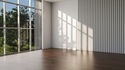 Large luxury modern bright interiors Living room mockup illustration 3D rendering image - 784530516