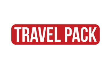 Travel Pack Stamp. Red Travel Pack Rubber grunge Stamp