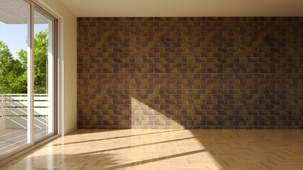 Large luxury modern bright interiors Living room mockup illustration 3D rendering image - 784530958