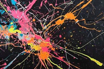 Vibrant Abstract Paint Splatter
