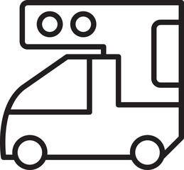 Motor Home Line Icon