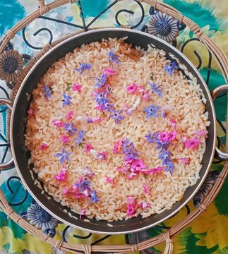 Riso borragine acetosella fiori primavera